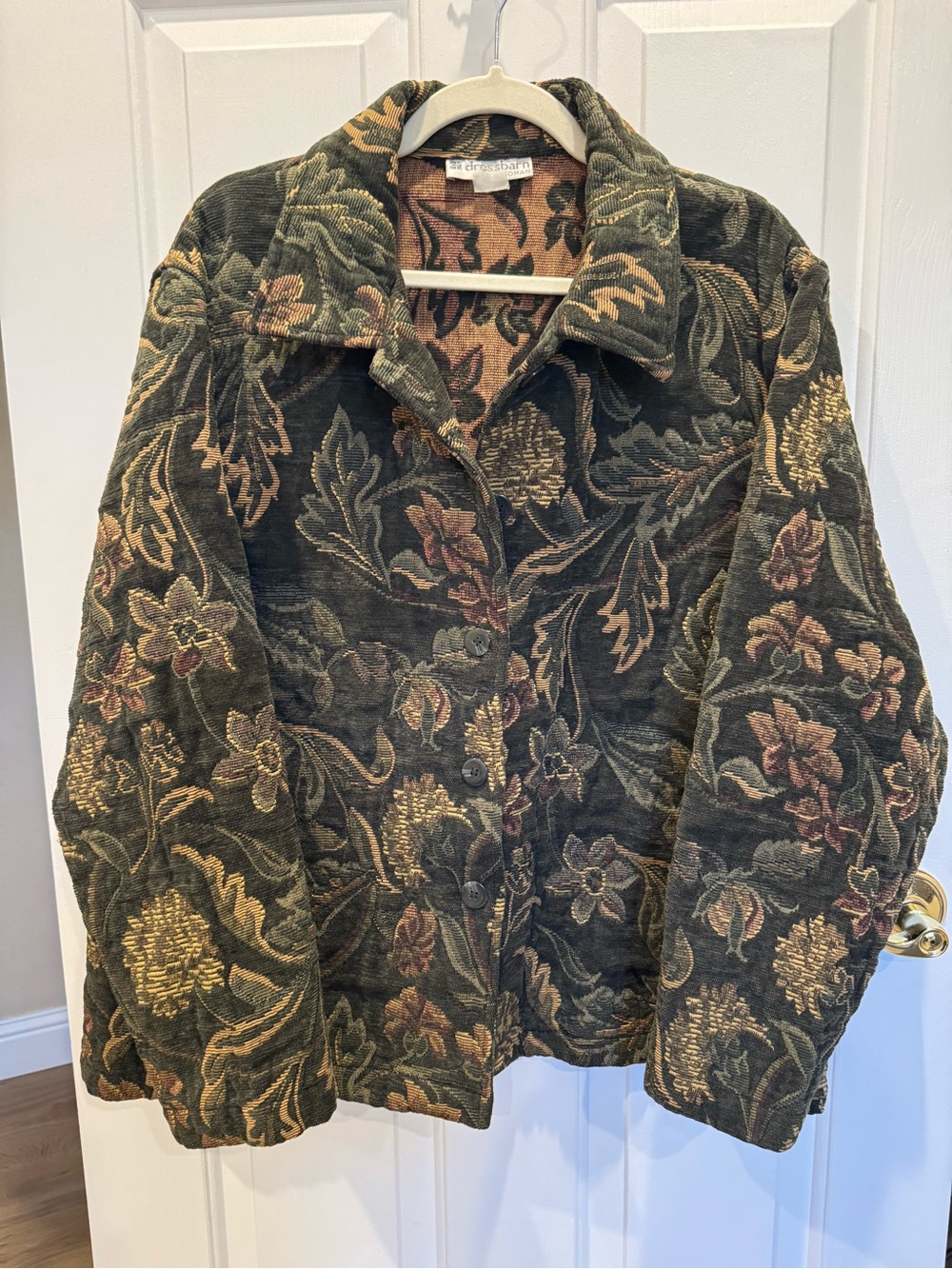Vintage Dressbarn Floral Tapestry Jacket Boho Grandmacore XL